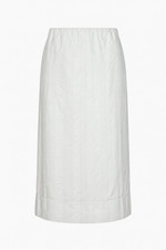 Vintage White Cotton Calf-Length Skirt, Women's Medium
