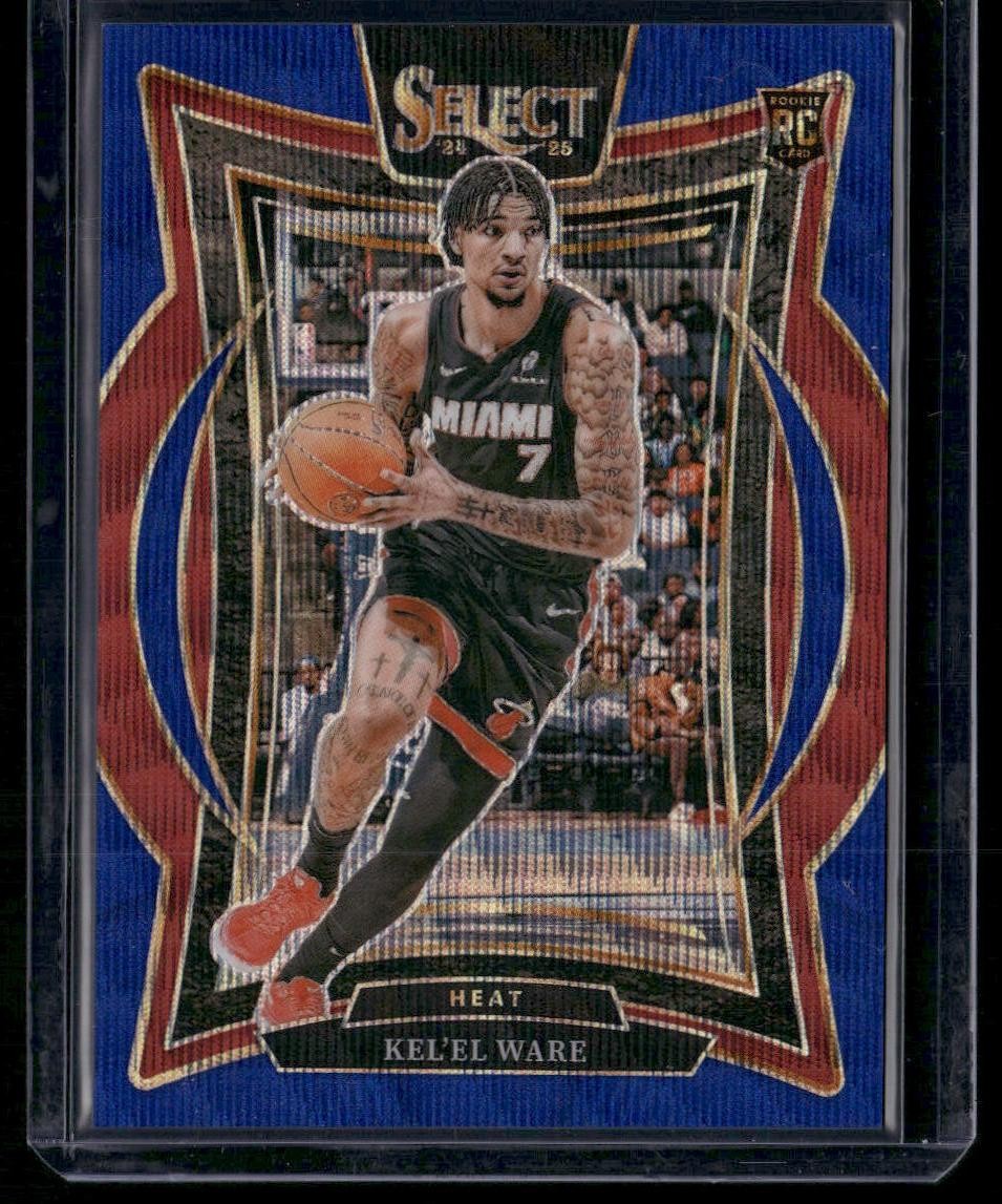2024-25 Panini Select Kel'el Ware Blue Wave Prizm Rookie /75 #66