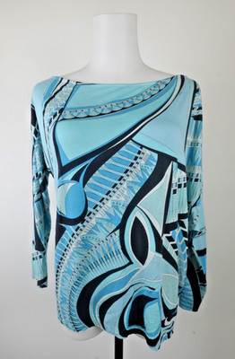 EMILIO PUCCI TOP SHIRT SHIRT DAMEN GR L T-SHIRT WOMAN ITALY VINTAGE