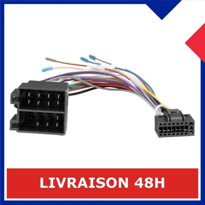 Adaptateur autoradio 16 broches vers ISO câblage stéréo - Photo 1/4