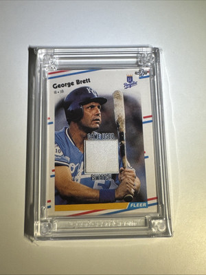 George Brett 1983 Game Used Swatch Fleer Jersey Fusion