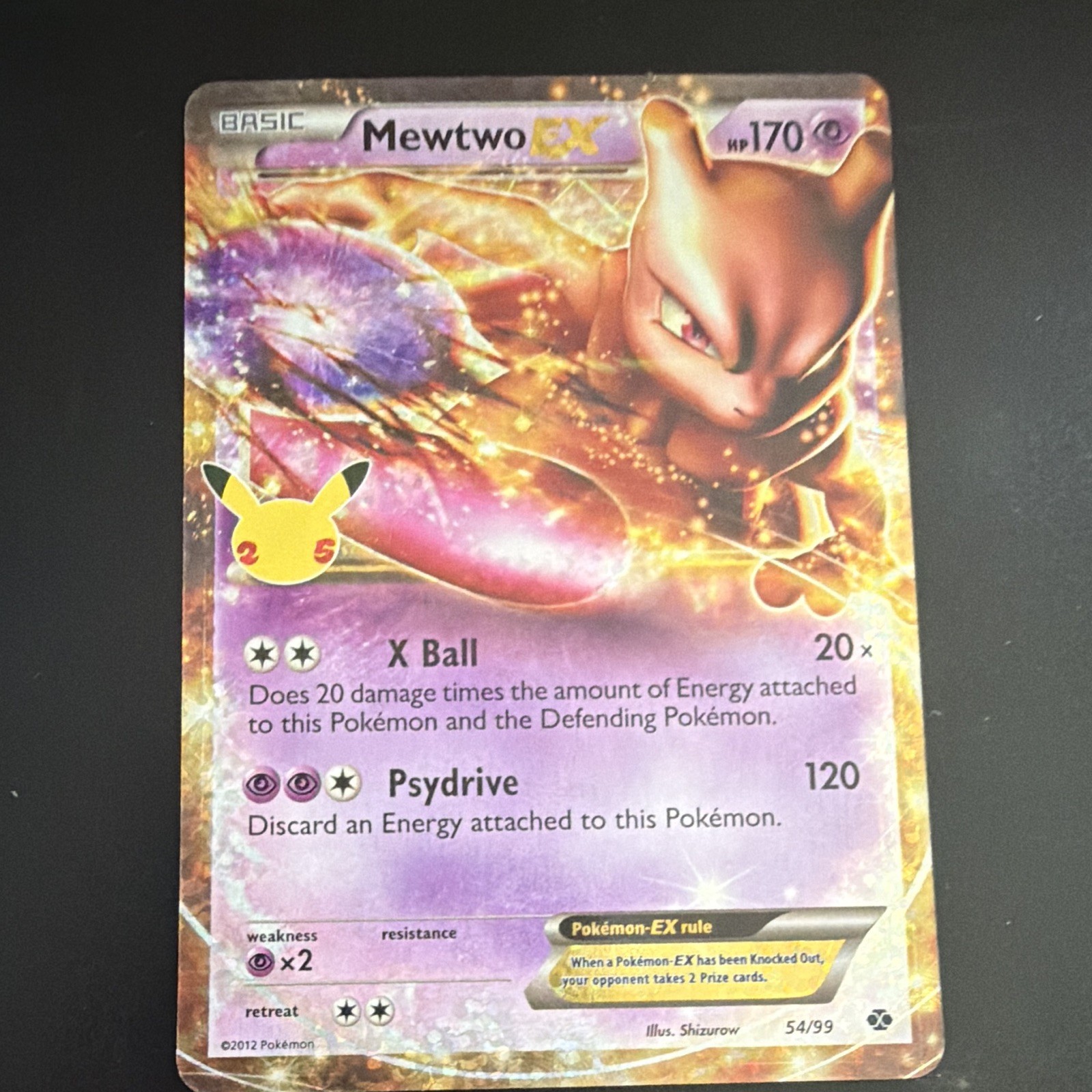 The Pokémon Company Mewtwo EX 54/99 Next Destinies Ultra Rare Full Art Holo Eng