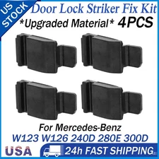 Door Lock Striker Fix 4Pieces For Mercedes W123 W126 240D 280E 300D Front & Rear