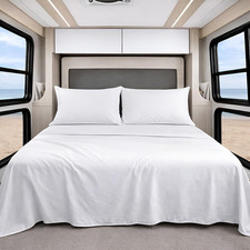 Shreem Linen Luxury 4 Piece Microfiber RV Sheet Set, Deep Pocket Fits up to 10 I