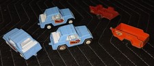 Vintage 1970 Tootsietoy Jeepster, 3 Trailers U-haul/1969 Car/Boat Trailers 