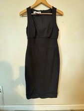 Black Sleeveless Bodycon Dress Fitted Sexy Shapely Women’s Shaping Size 4 Curvy