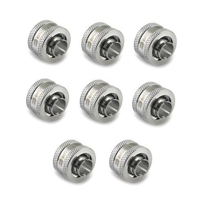 XSPC G1/4 bis 3/8 Innendurchmesser 1/2 OD Klemmverschraubung V2 - Chrom (8er Pack)