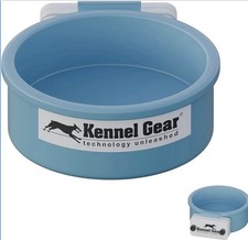 Dog Crate Water Bowl No Spill, 20oz Food-Grade Polypropylene Feeder, Light Blue