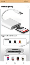 USB C SD Card Reader for iPhone 17/16/15 Series, USB-C to SD/TF, White