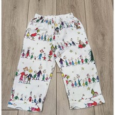Pottery Barn Kids Dr Seuss Grinch Christmas Pajama Pants Size 4 Boys Girls