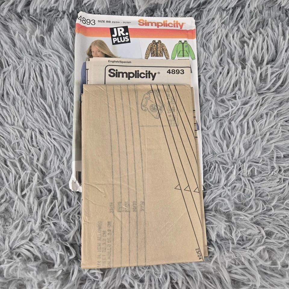 Simplicity 4893 JR. Plus Size BB 23/24-31/32 Mini Skirts & Hoodie Sewing Pattern - Image 2 of 4
