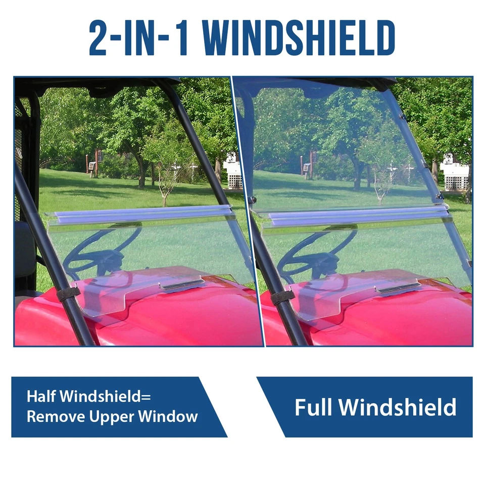 For 2001-2008 Kawasaki Mule 3000/3010 Models Folding Windshield Clear W/Hardware - Image 4 of 4