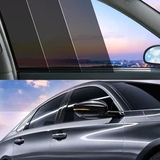 Car Window Tint 5% VLT - 20" in x 10' Ft Nano Carbon Window Tint Privacy Film fo
