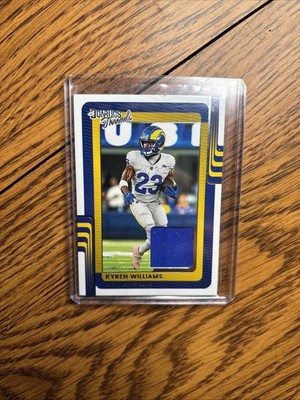 2025 Panini Donruss Threads Kyren Williams #DTH-KWS LA Rams Patch Jersey Card