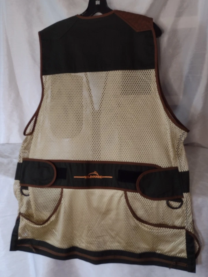 Wild Hare Trap Skeet Shooting Vest  Forest/Brown Mesh Right Hand XL - Image 2 of 2