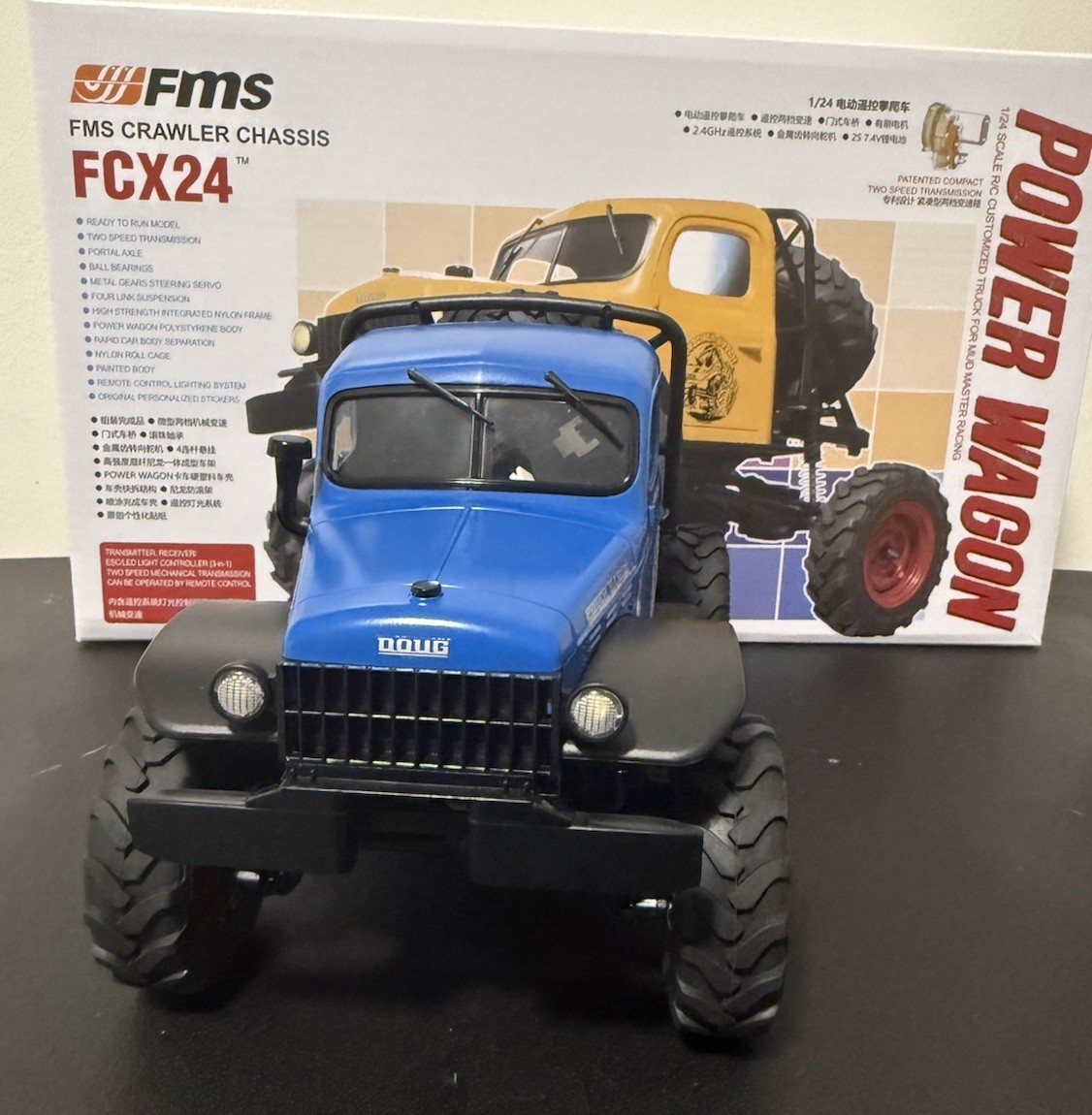 FMS FCX24 Power Wagon 1/24 RTR Blue – Complete w/ Box