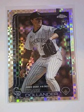 Chase Dollander Rookie Debut Date X Fractor 2025 Topps Chrome Update Baseball