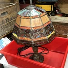 Fine Art Lighting T614N: A 16 inch  Tiffany-style stained glass table lamp