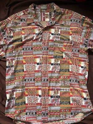 VTG SERGIO TACCHINI Shirt XL Mens Multi Color Floral Design