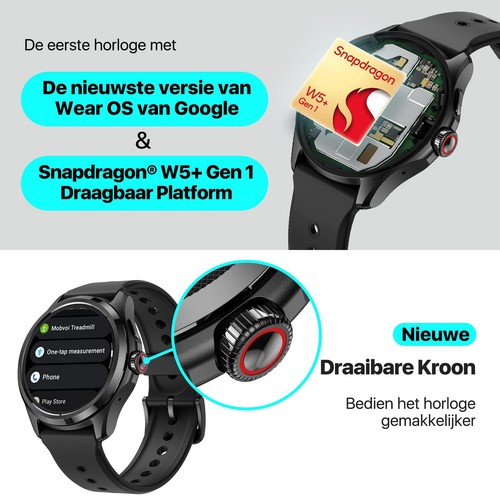TicwatchPro 5 Android Smartwatch voor heren Snapdragon W5+ Gen 1 Platform Wear O - Zdjęcie 3 z 7