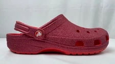 NWT CROCS glitter RED classic Clog shoe m8/w10, m9/w11, m10/w12 XMAS slip-on $55