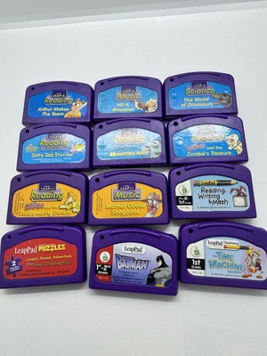 Leap Frog LeapPad Lot of 12 Assorted Learning Game Cartridges Pre K And Up L8