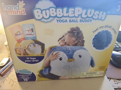 hand2mind Penguin BubblePlush Yoga Ball Buddy, Tully the Penguin, 15''