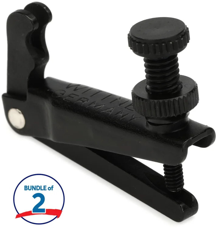Wittner Stable-style Fine Tuner for 44-34-size Violin 2-Pack - Black Wide 2590₽