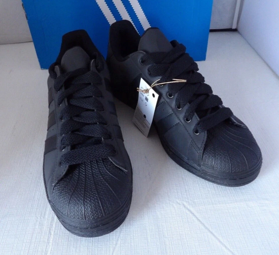 ADIDAS ORIGINALS SUPERSTAR CORE BLACK REFLECTIVE MEN'S SHOES SNEAKERS ID3109 - Image 2 of 4