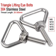 Triangle Lifting Eye Bolts Metric Thread M8 M10 M12 M16 M20 304 Stainless Steel
