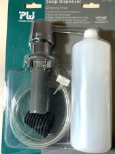 PLUMB WORKS Countertop  Soap Dispenser CHROME FINISH 3” Shank #679-1738 $14+FREE
