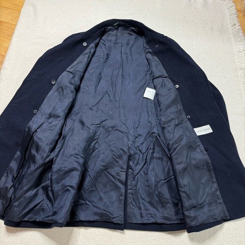 Laura Ashley Women Navy Blue Wool Pea Coat 8 - Picture 7 of 9