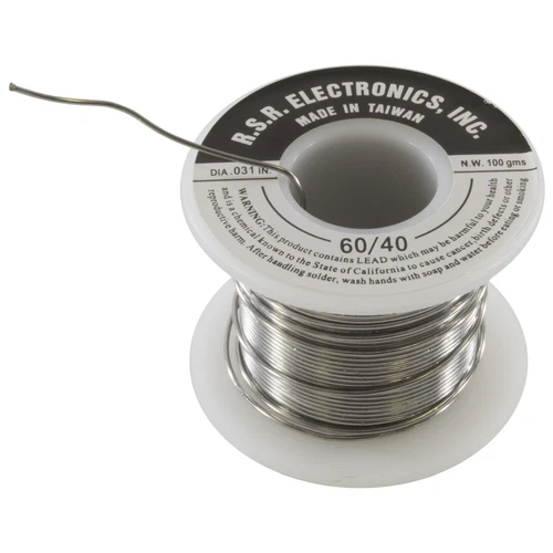 100 Gram Rosin Core Solder Spool - 60/40 - Thickness .031"