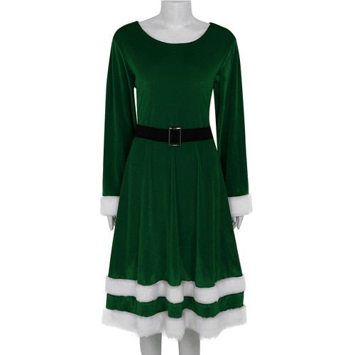Womens Xmas Mrs Santa Claus Costume Elegant Sweetie Christmas Fancy Dress Up - Picture 14 of 31
