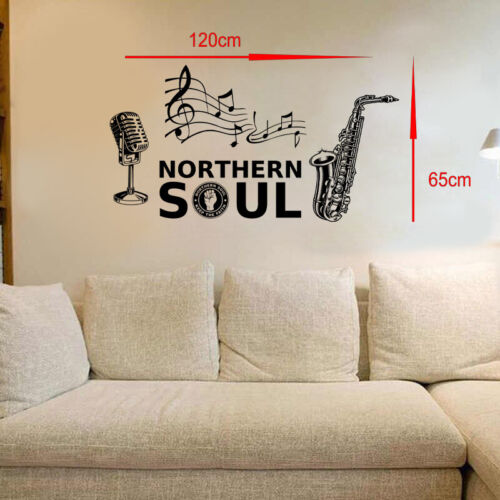 Paquete de pegatinas/calcomanías de arte de pared de música soul del norte - Imagen 2 de 5