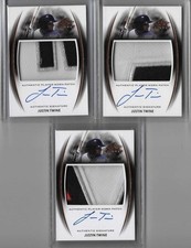 2014 Leaf Trinity Justin Twine Bronze 4 Color Patch Auto RC Marlins - BM