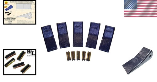 5-Pack 230SP/230CSP Casting Backhoe Teeth with Flexpins - Unmatched Durability - Picture 2 of 8