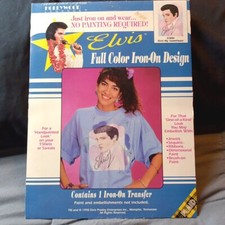 NEW OLD STOCK Elvis Presley Full Color Iron On Design. 1990s.