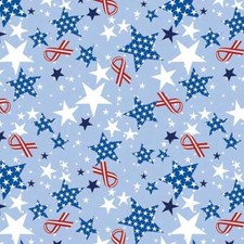 Carolina Creative Bandanna Ribbons  Stars 22" x 22" Patriotic USA America