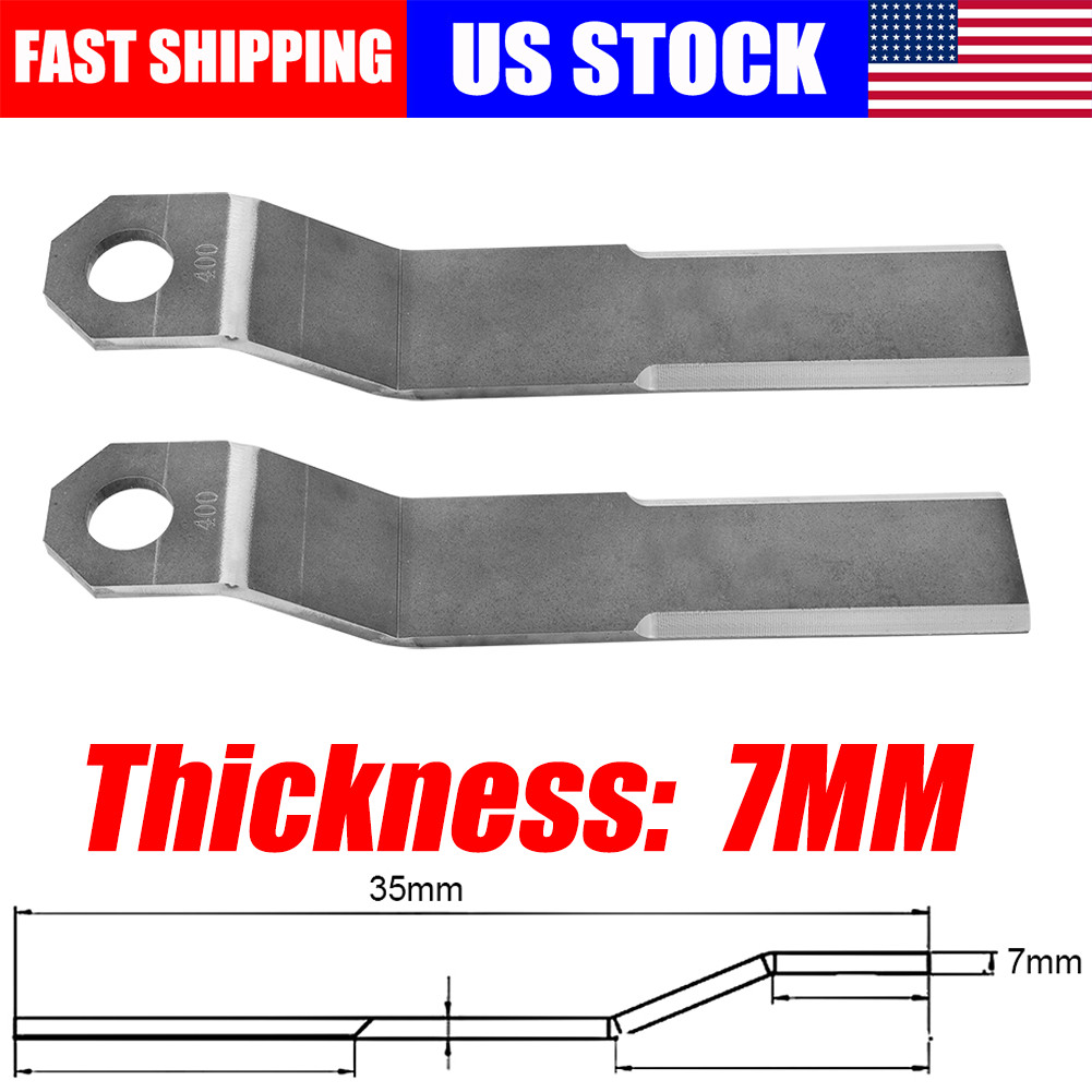 2pcs 7MM Heavy Duty AR400 Steel Fit Mower King Skidsteer Brush Hog Cutter Blades