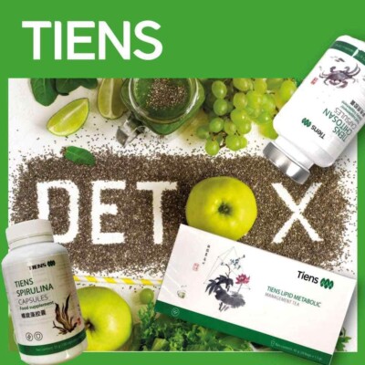 Tiens Wellness Set – Spirulina 100 + Chitosan 100 + Jiaogulan Tea