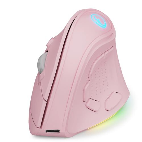 IFYOO 2.4G and BT 5.1 Dual Mode RGB Rechargeable Wireless Vertical Ergonomic Gaming Mouse for Enhanced Comfort and Performance