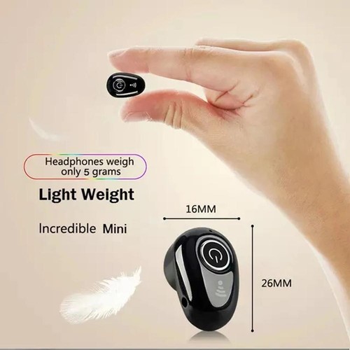 Mini Wireless invisible Bluetooth Single Headphones HIFi In-Ear Earbuds Earphone - Picture 3 of 22