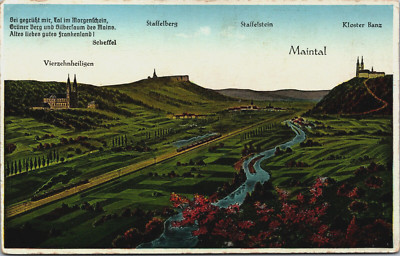 Germany Maintal Scheffel, Staffelberg, Staffelstein... Vintage Postcard B153