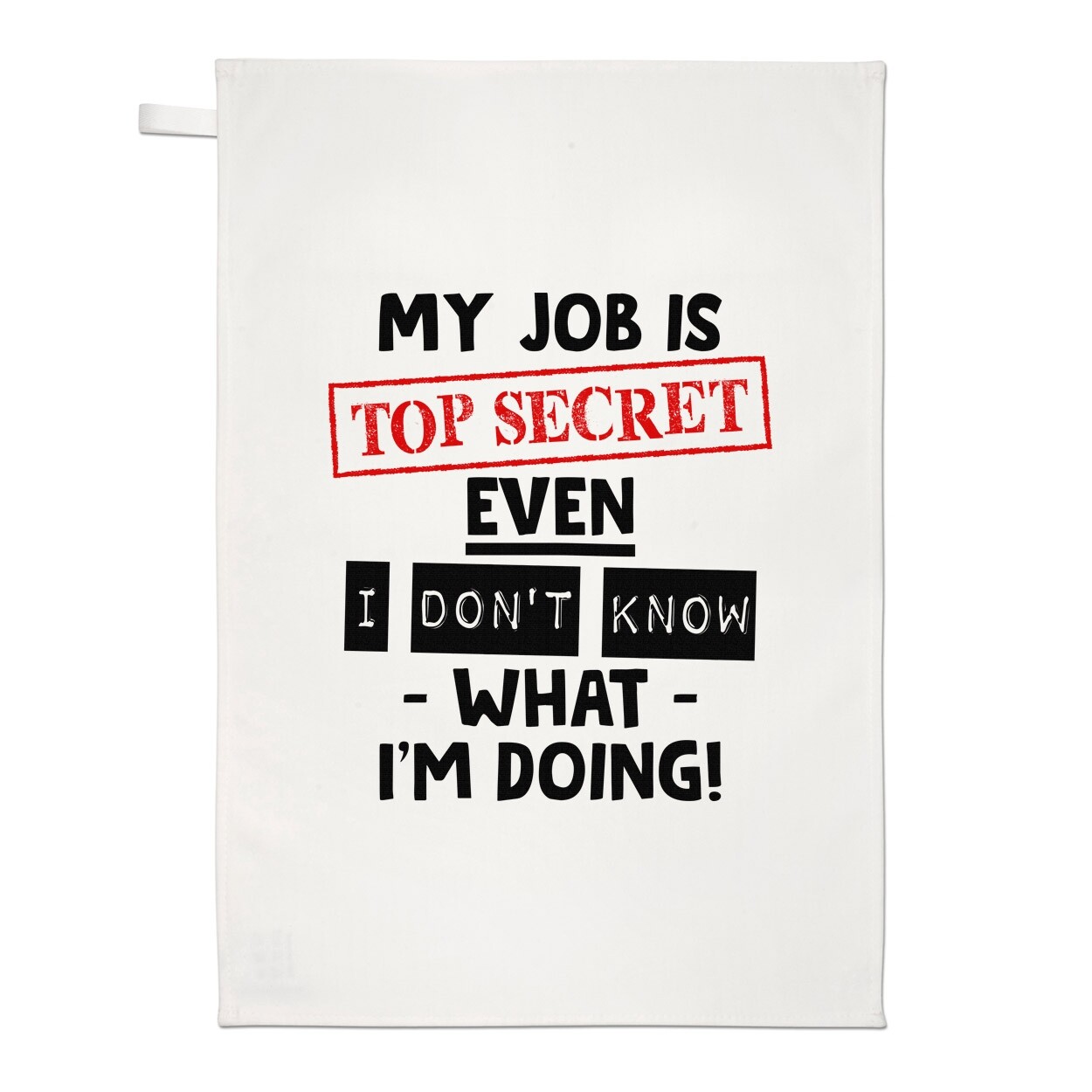 My Job is Top Secret Tea Towel Dish Cloth Best Funny Joke Colleague Secret Santa