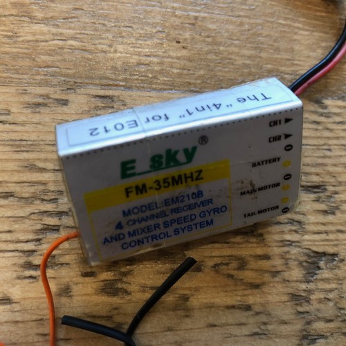 ESKY GYRO RECEIVER 35 MHZ FM EM210B 4-CHANNEL RC RECEIVER PPM MIXED SPEED HELI - Picture 7 of 9