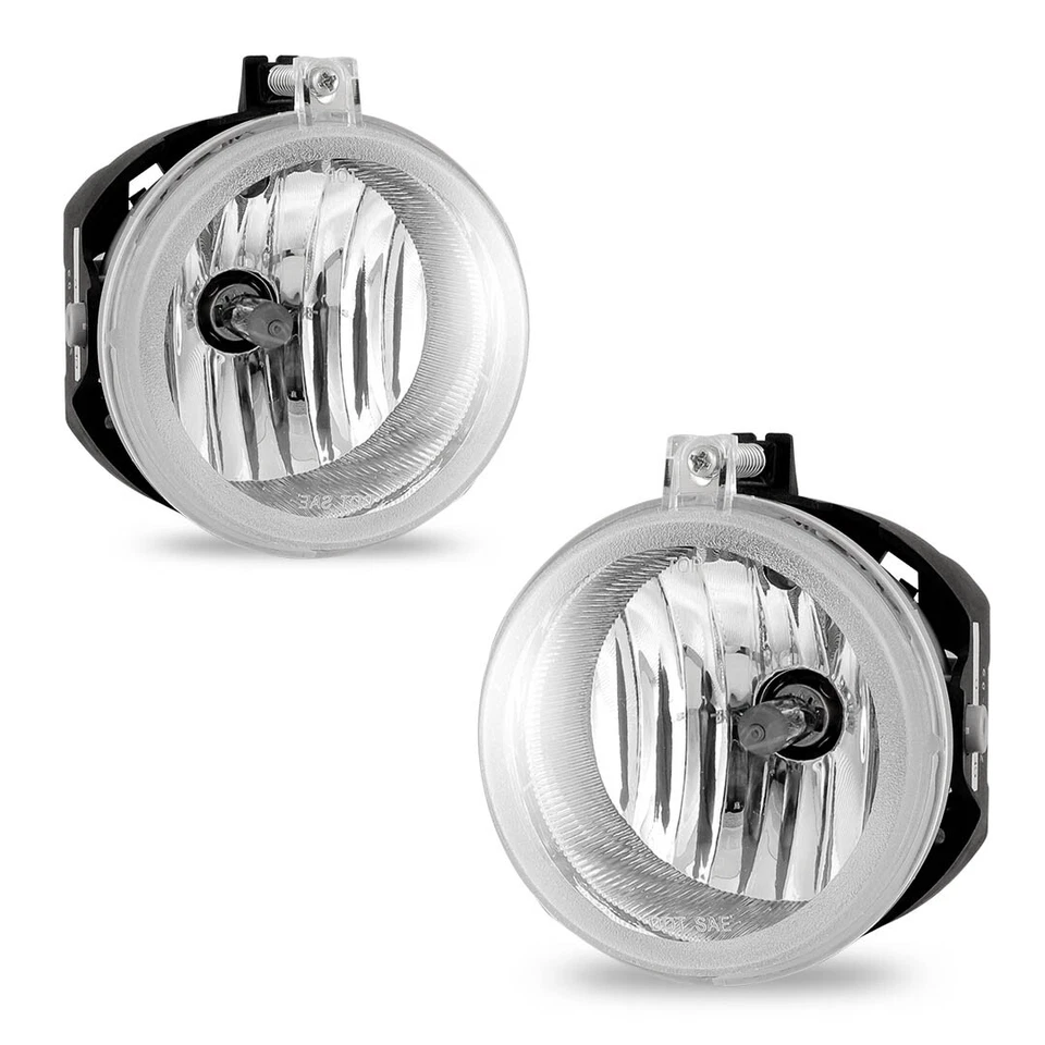 For Jeep Compass 2007 2008 2009 Clear Pair Bumper Fog Lights Front Lamps LH+RH - Image 3 of 4
