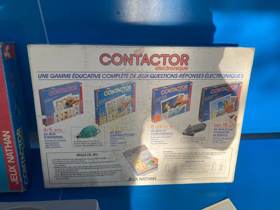 JEU DE SOCIETE CONTACTOR ELECTRONIQUE NATHAN 1990 VINTAGE Livré Gratuit N°6 - Photo 2/4