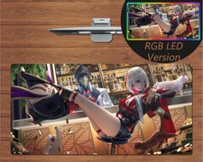 RGB LED Large Mouse Pad Honkai Star Rail Topaz Numby Gaming Mat Mousepad Gift