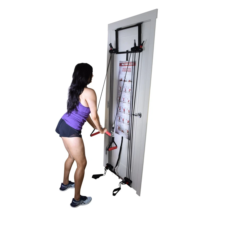 Body by Jake Tower 200 TM Door Gym Exercise Total Fitness Gym w Straight Bar NEW - Image 4 of 4